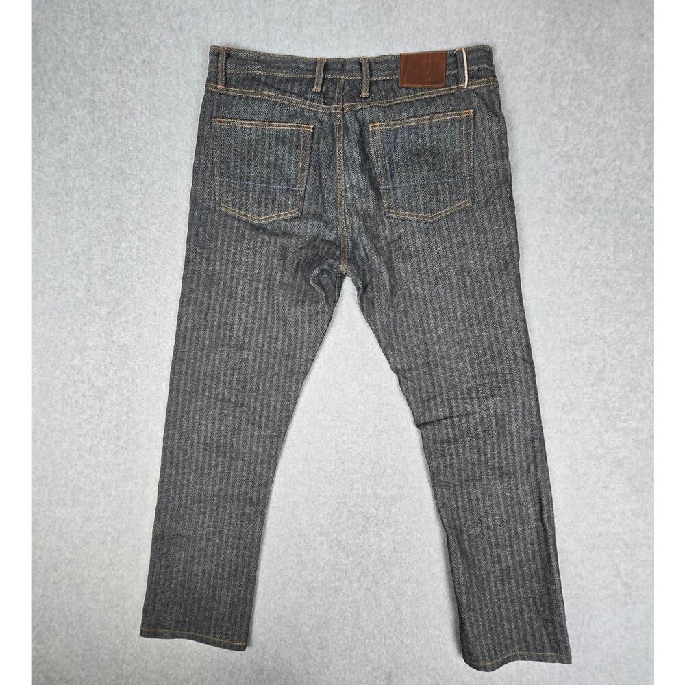 Gustin Mens 38x30 Button Fly 562 Herringbone Jeans - Picture 3 of 16